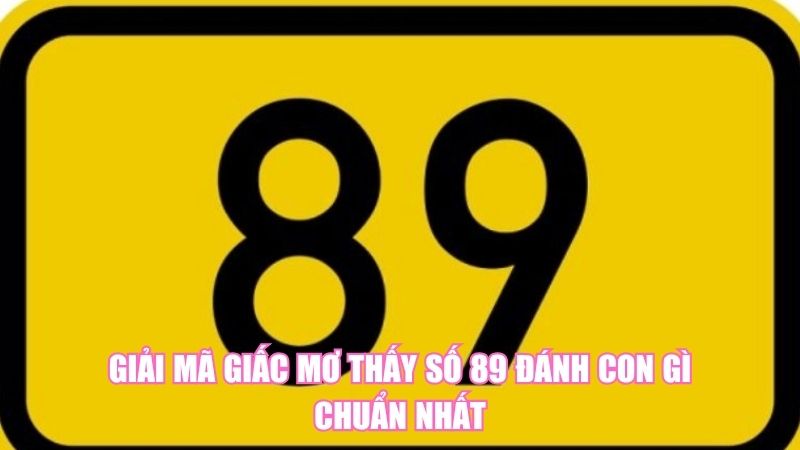 Giải Mã Giấc Mơ Thấy Số 89 Đánh Con Gì Chuẩn Nhất